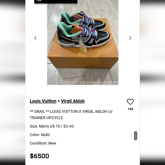 Louie vuitton   Virgil.  Flash $1100 - Picture 10 of 10
